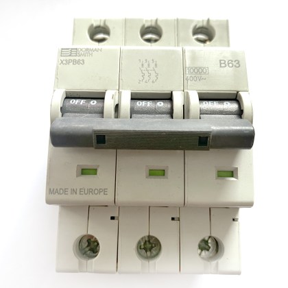 Dorman Smith X3PB63 B63 63A 63 Amp 3 Pole Phase MCB Circuit Breaker Type B